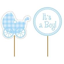 Picture of IT’S A BOY CUPCAKE TOPPERS BLUE